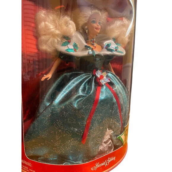 Vintage 1995 Happy Holidays Special Edition Barbie Doll Original Box Estate NEW - Picture 5 of 6